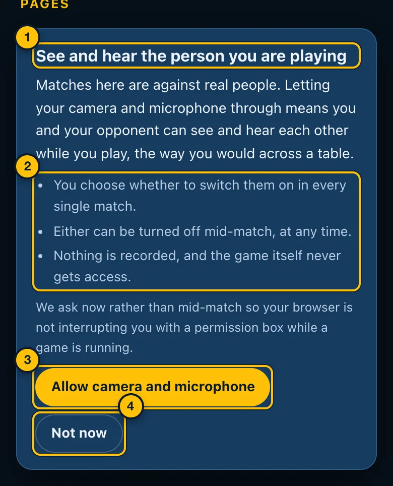 The camera and microphone question