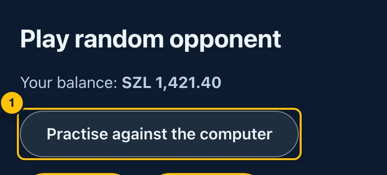 Practise against the computer