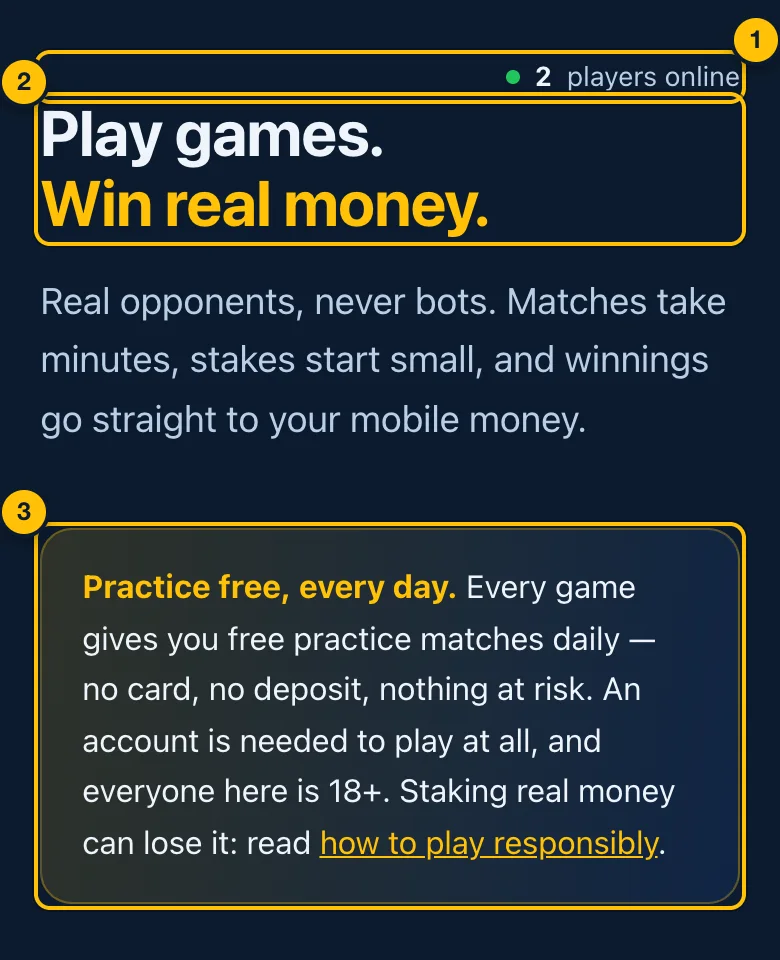The middle of the home page