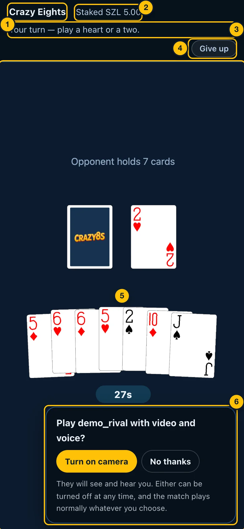 A match being played