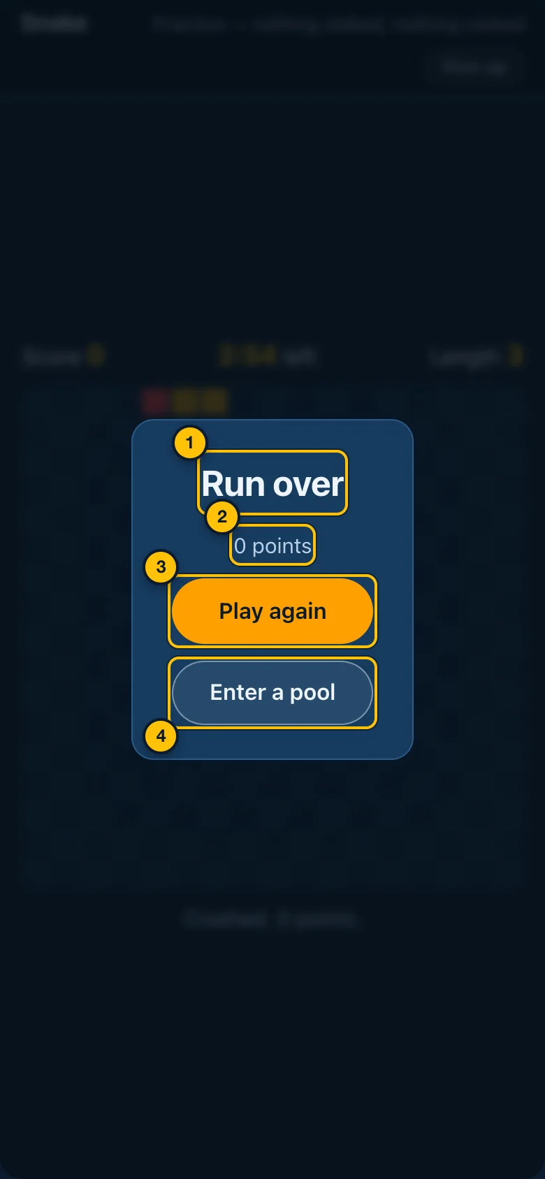 The end of a practice run