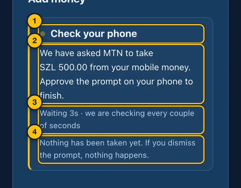 Waiting for you to approve on your phone
