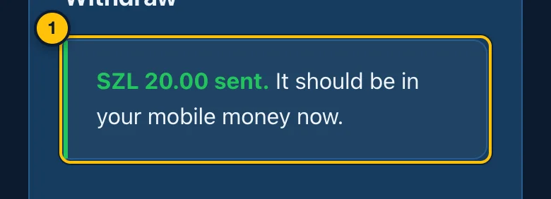 The withdrawal sent