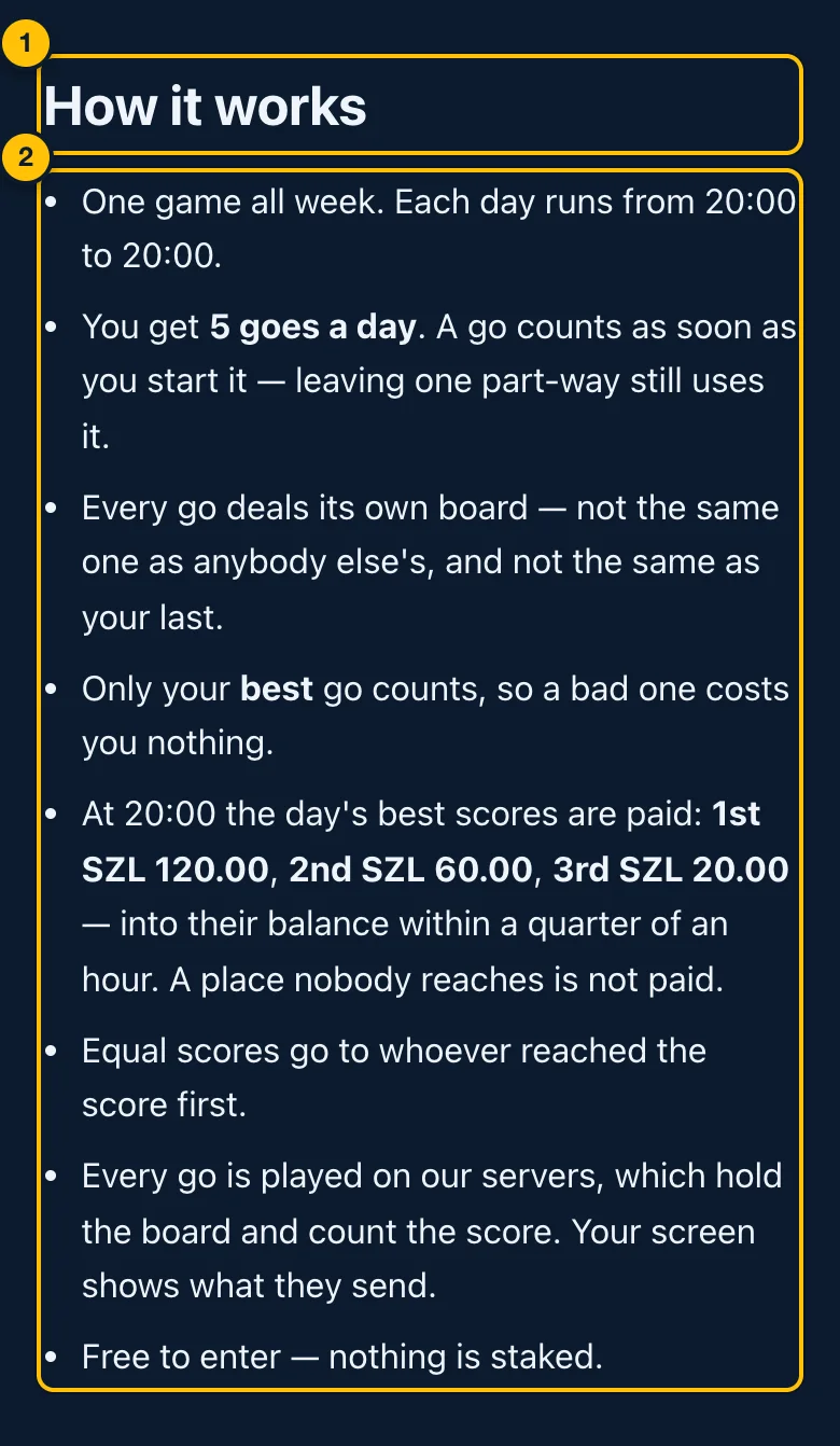 How Game of the Week works